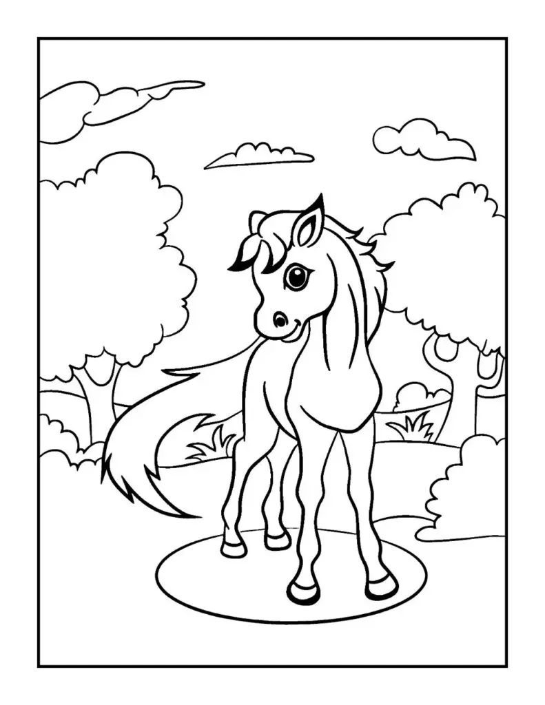 horse printables coloring pages