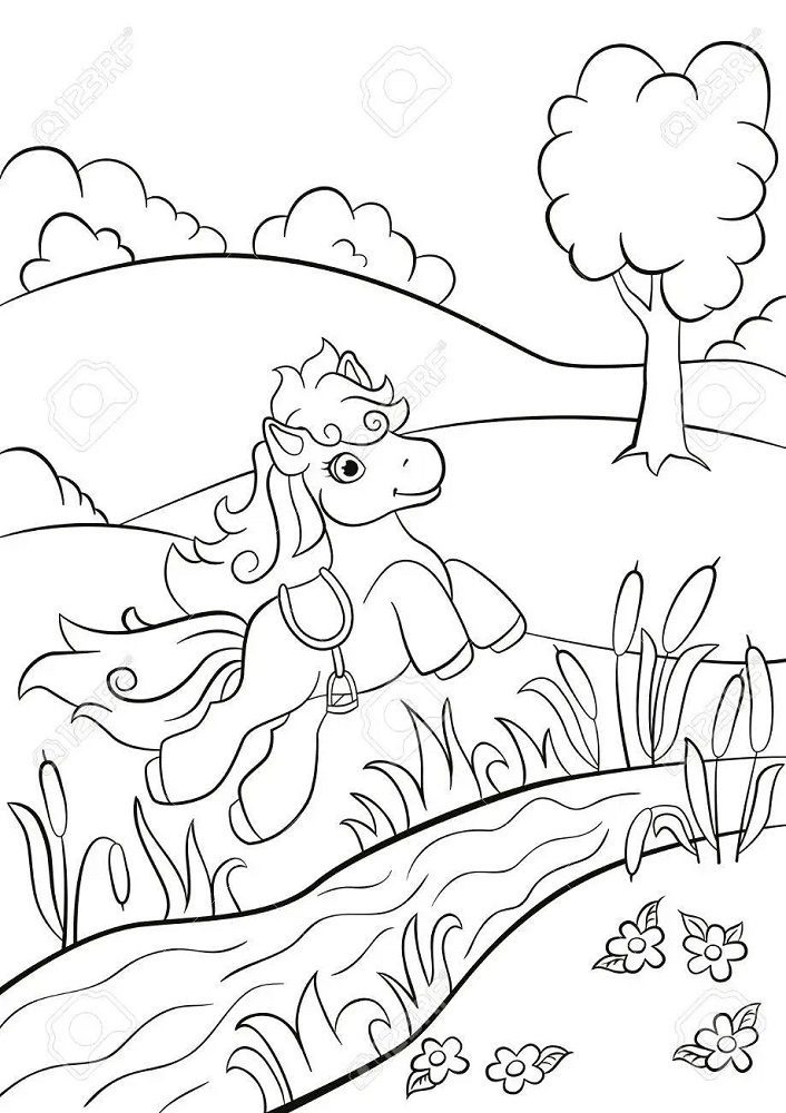 horse printing coloring pages