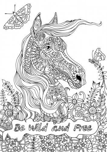 Horse Quote Coloring Pages for Adults