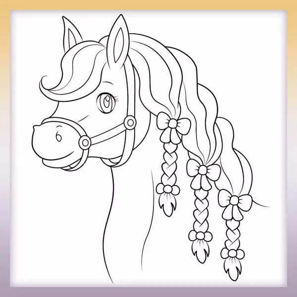 horse ribbon coloring pages