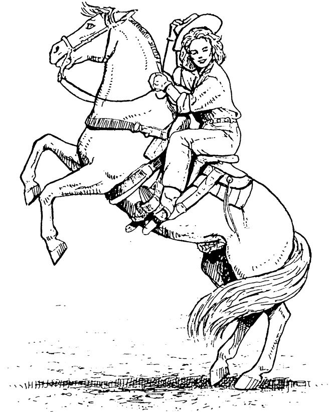 horse rider coloring pages