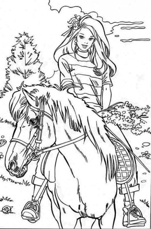 horse riding coloring pages