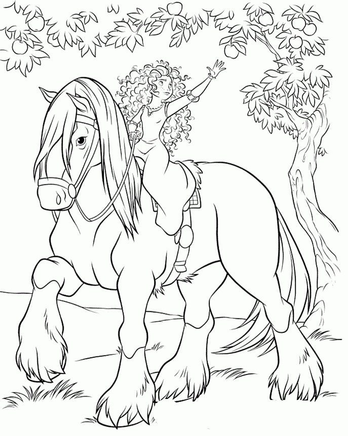 horse riding tales coloring pages