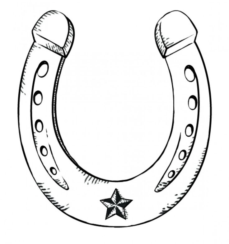 horse shoes coloring pages