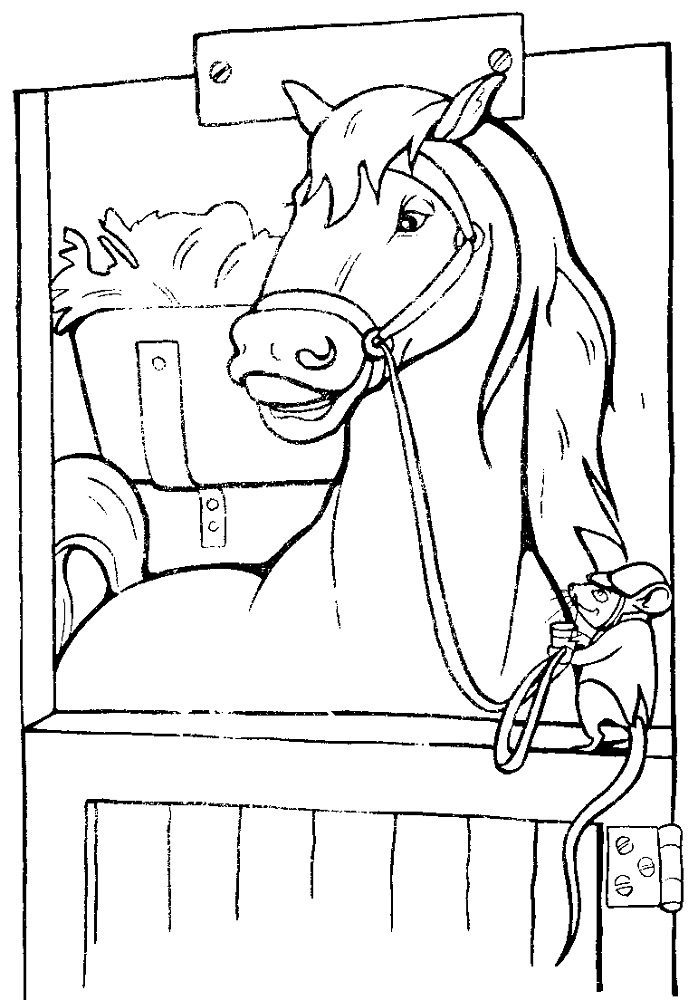horse stable coloring pages