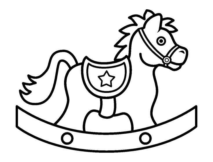 horse toys coloring pages