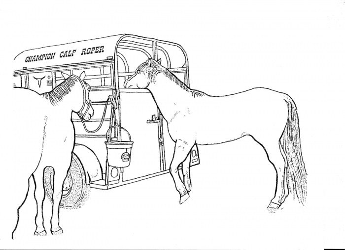 horse trailer coloring pages