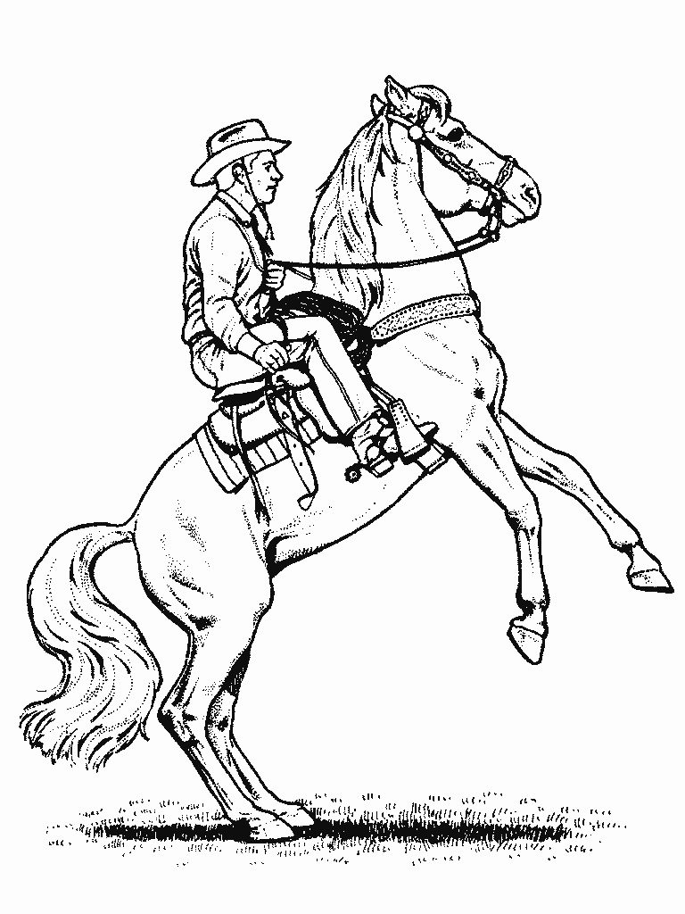 horse trick riding pictures to coloring pages