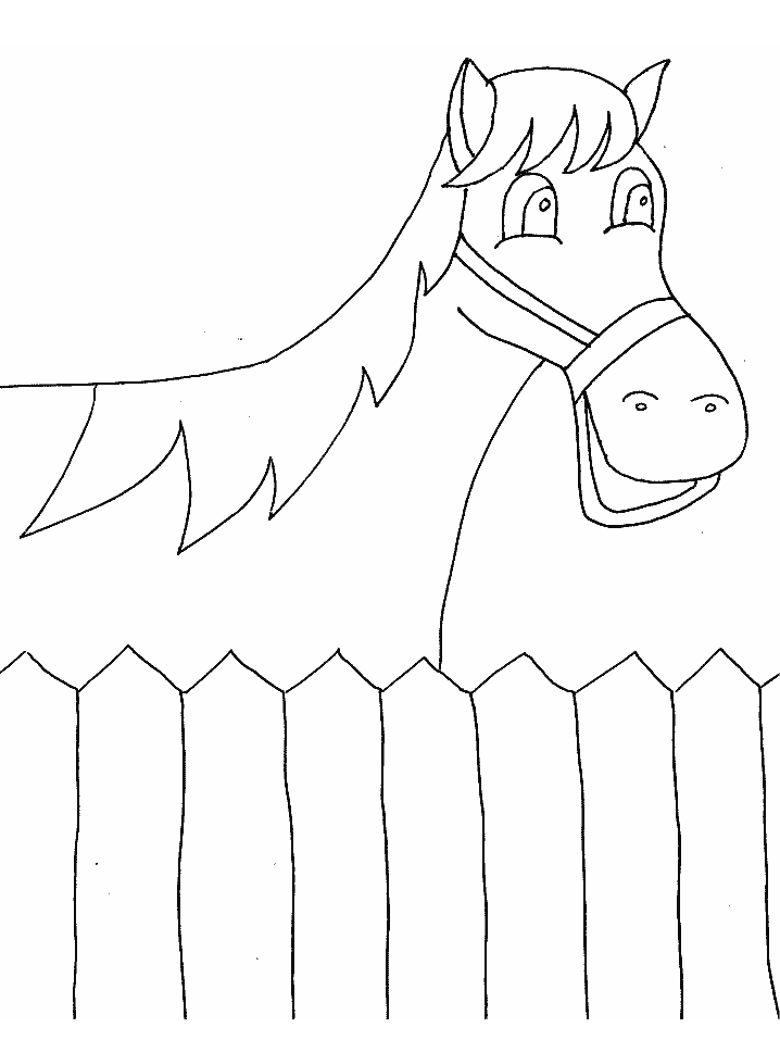 Horse head Coloring Page