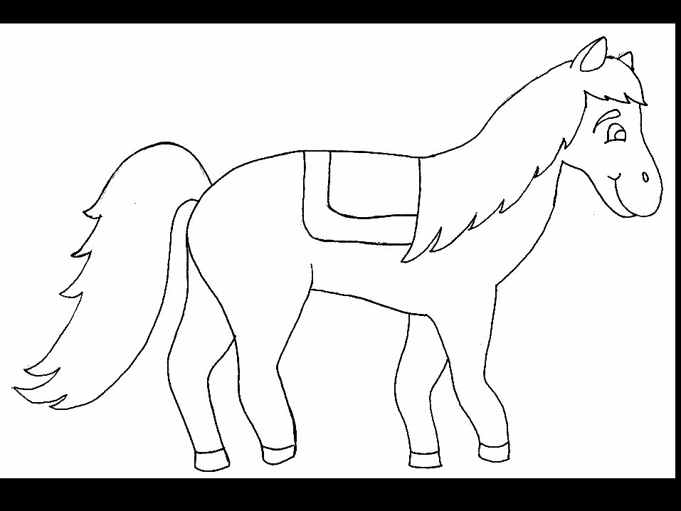 easy Horse Coloring Page