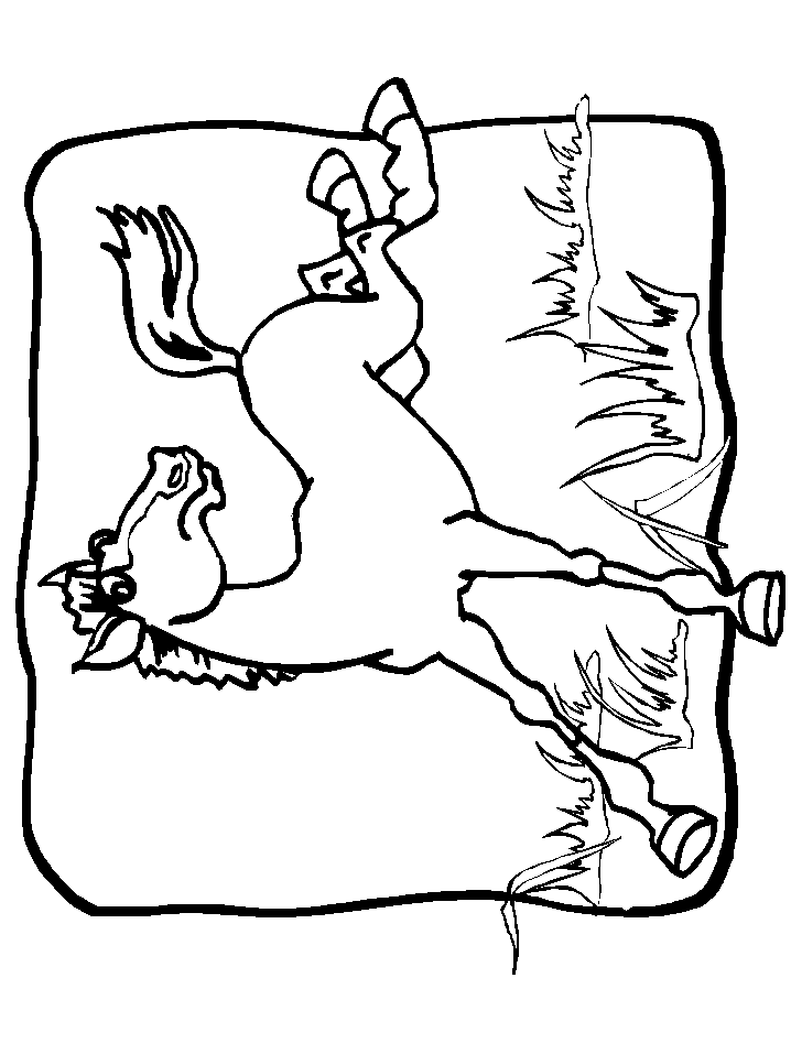 Horse Jumping Coloring Page