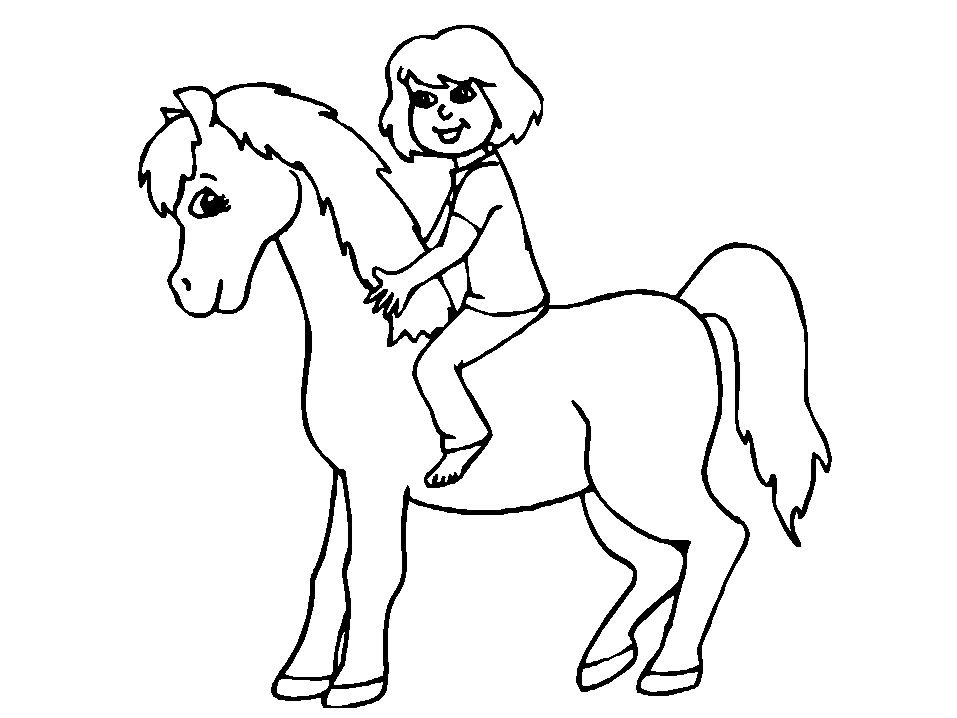 Riding Horse Coloring Pages
