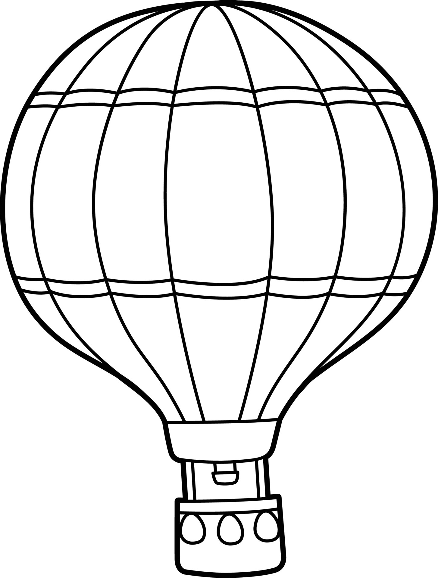 Hot Air Balloon Coloring Page