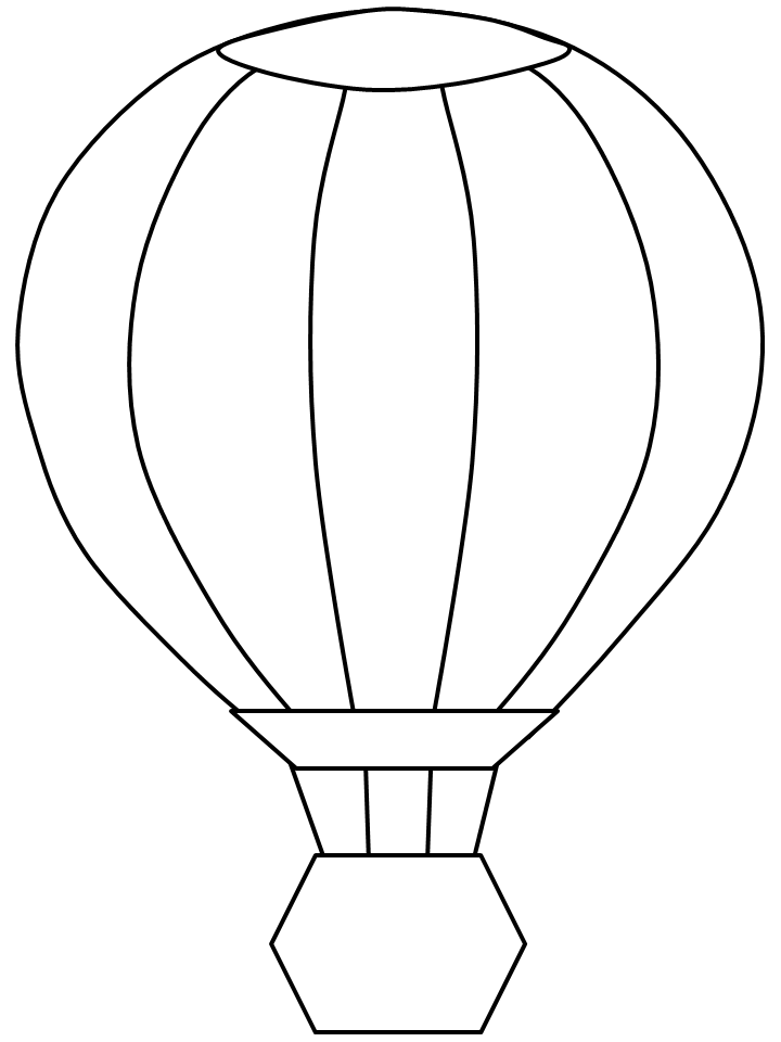Hot Air Balloon Transportation Coloring Pages