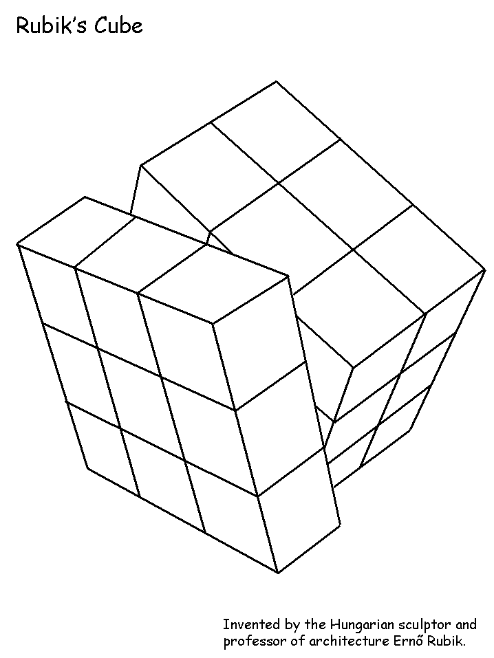 Hungary Cube Countries Coloring Pages