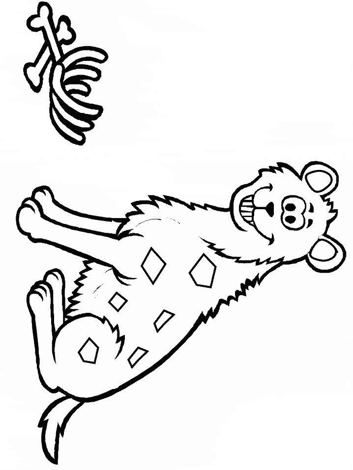 Hyena Animals Coloring Pages