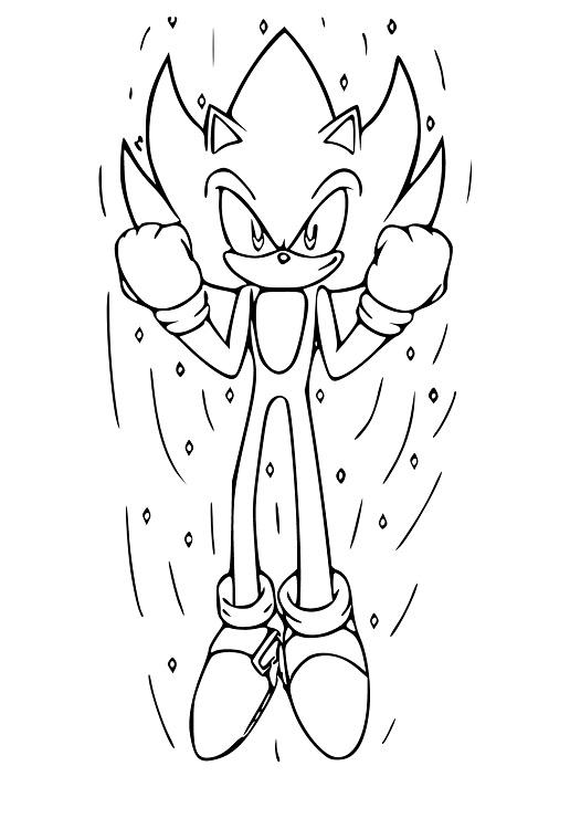 Hyper Sonic Coloring Pages