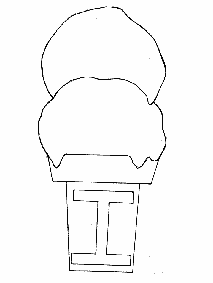 I Icecream Alphabet Coloring Pages