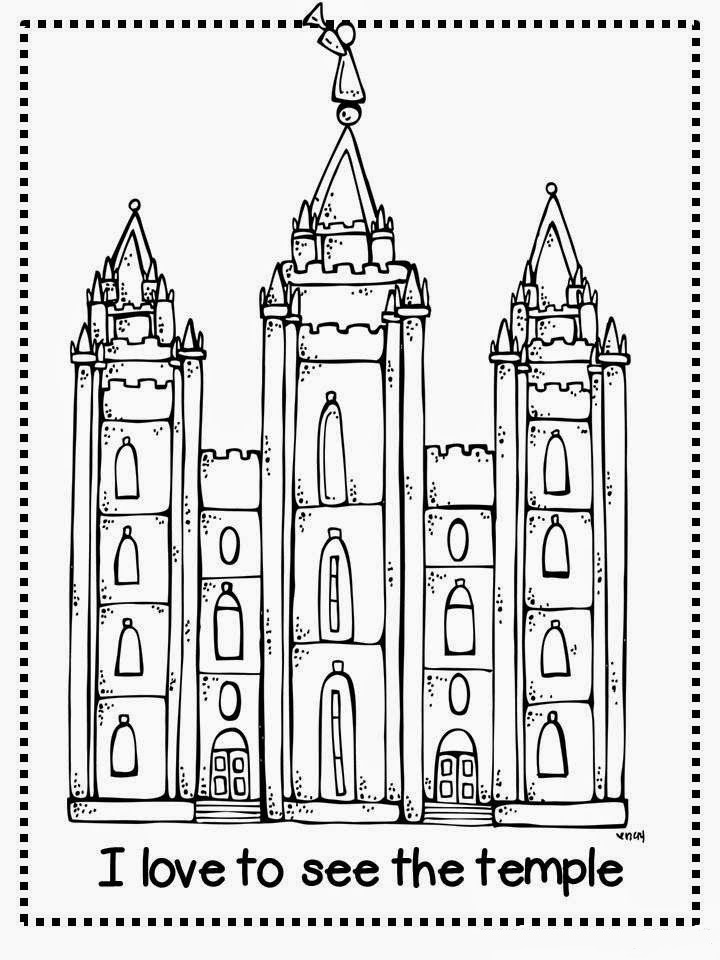 I Love to See the Temple Coloring Page