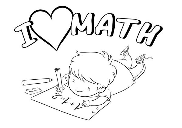 I Love Math coloring page
