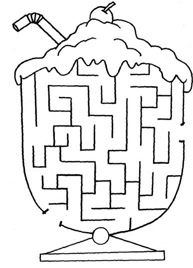 Ice cream printable maze