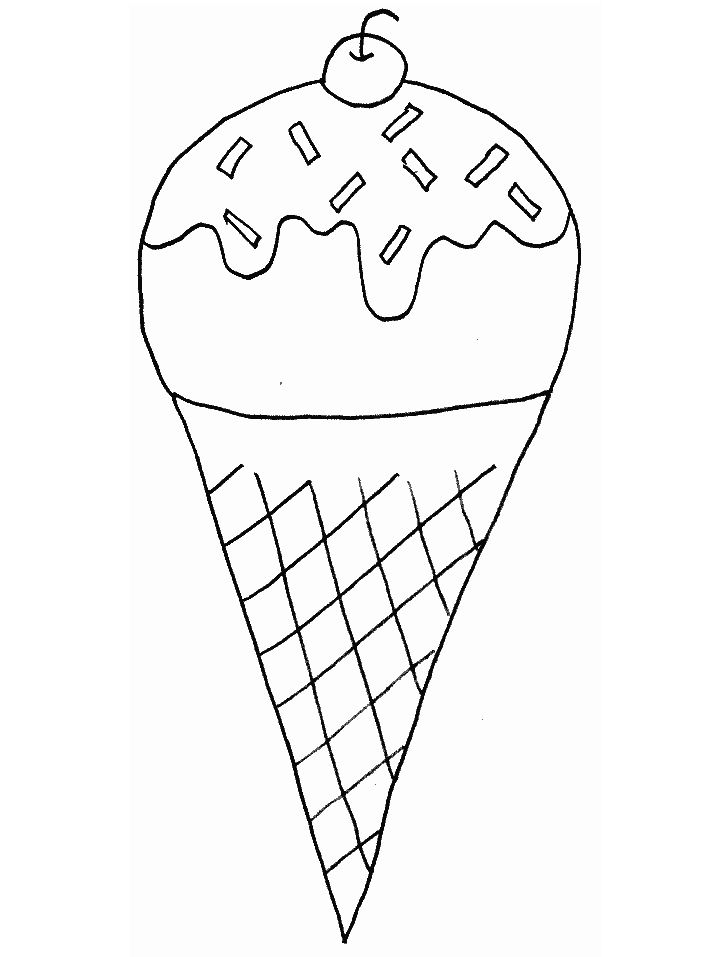 ice cream summer coloring page