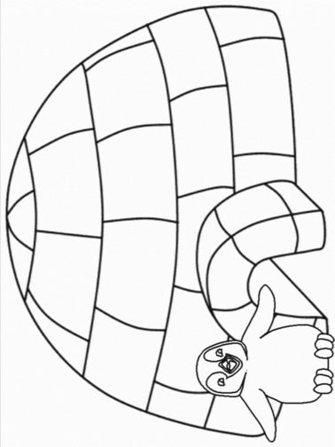 Igloo Coloring Page