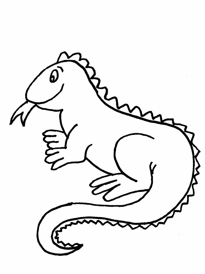 Iguana Animals Coloring Pages