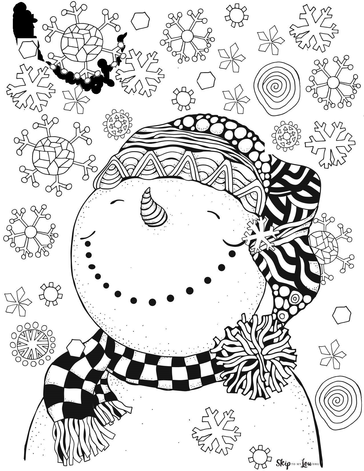 images of winter coloring pages