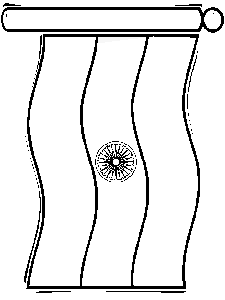 India Flag Coloring Page