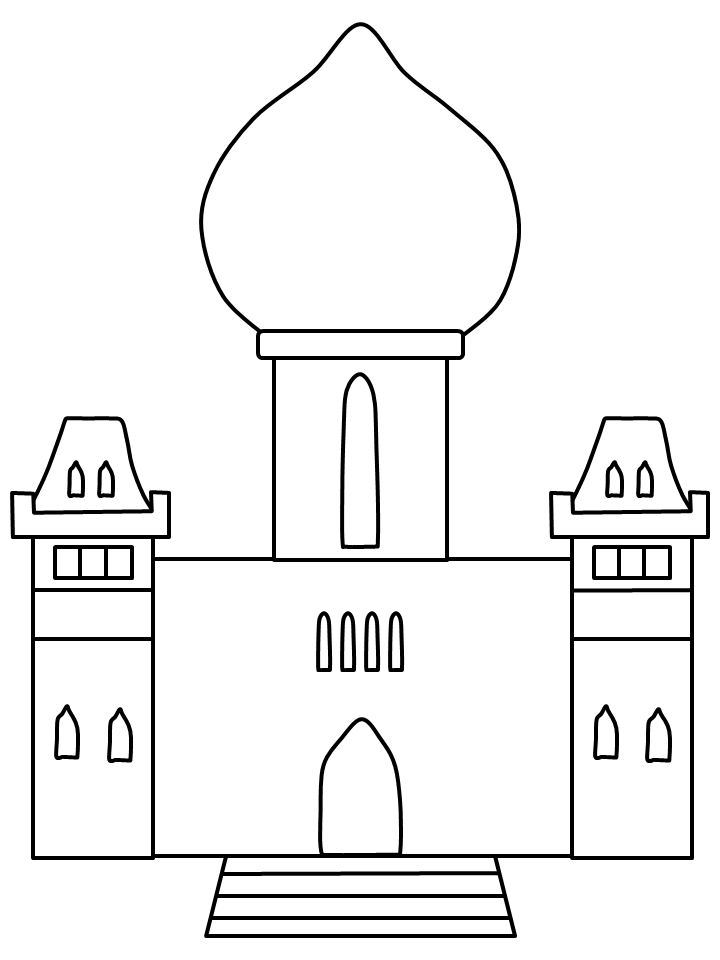 India Palace Countries Coloring Pages