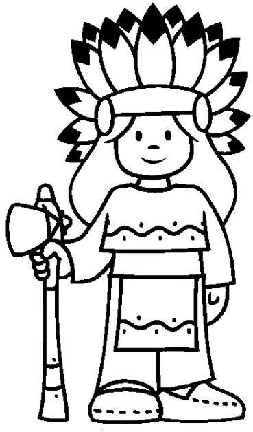 Indian Coloring page