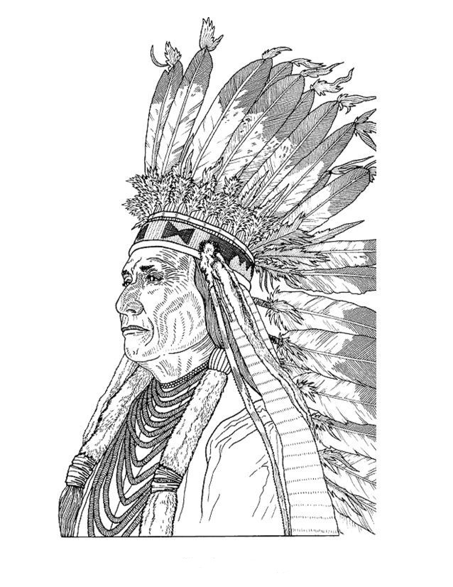 Indian Coloring Pages for Adults