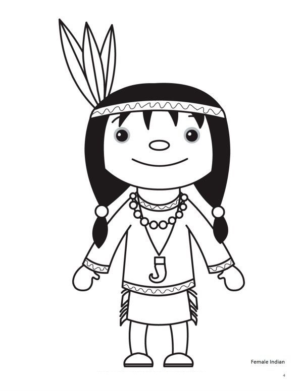 Indian Coloring Pages