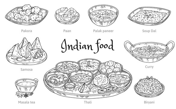 Indian Food Coloring Pages
