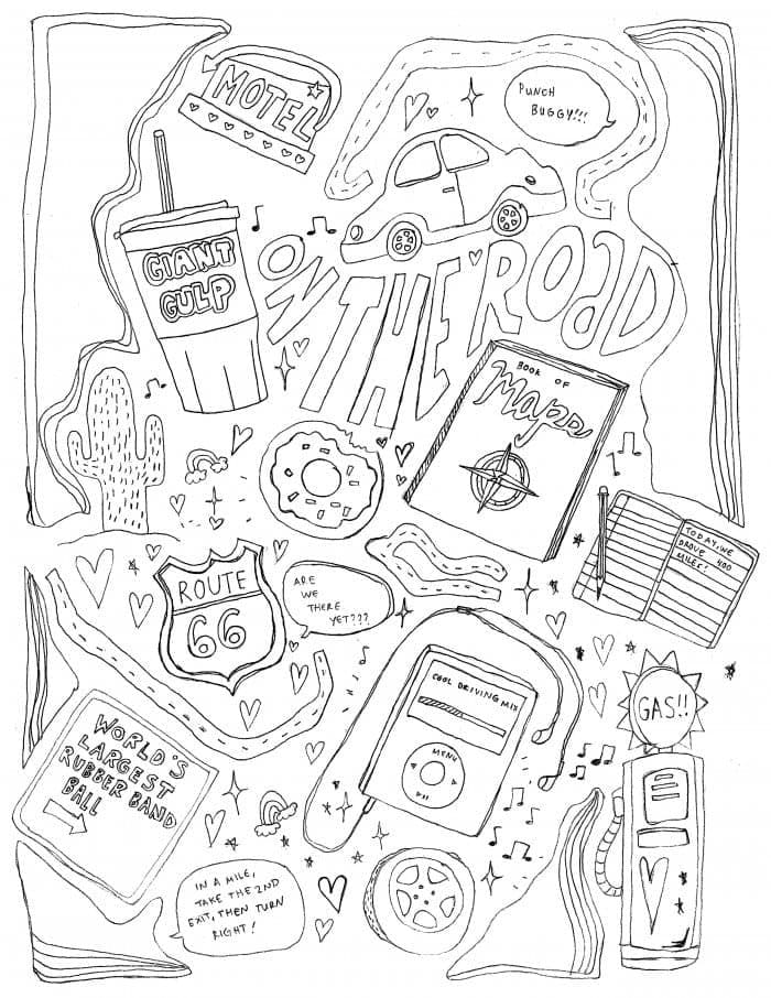 Indie Aesthetic Coloring Pages