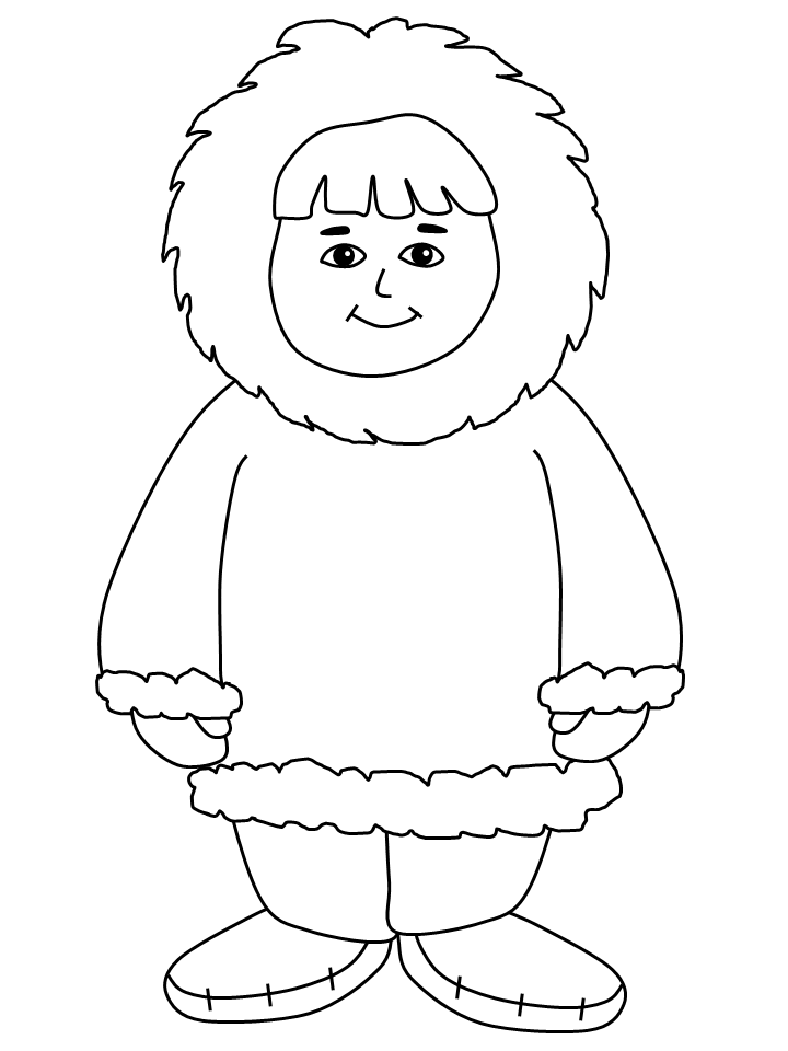 Inuit Boy Countries Coloring Pages