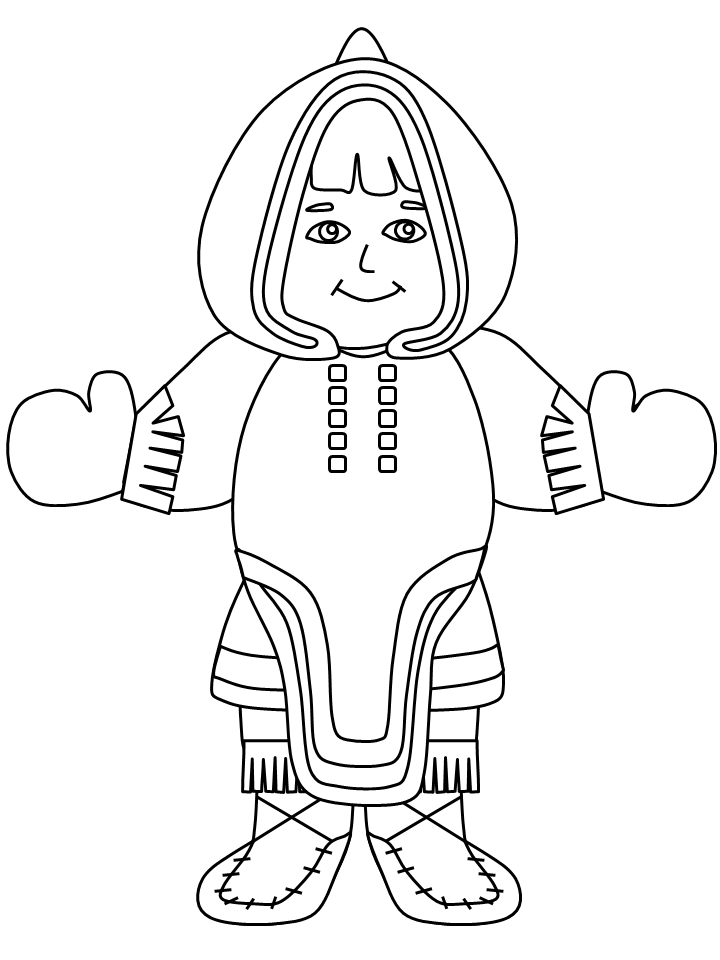 Inuit Girl Coloring Pages