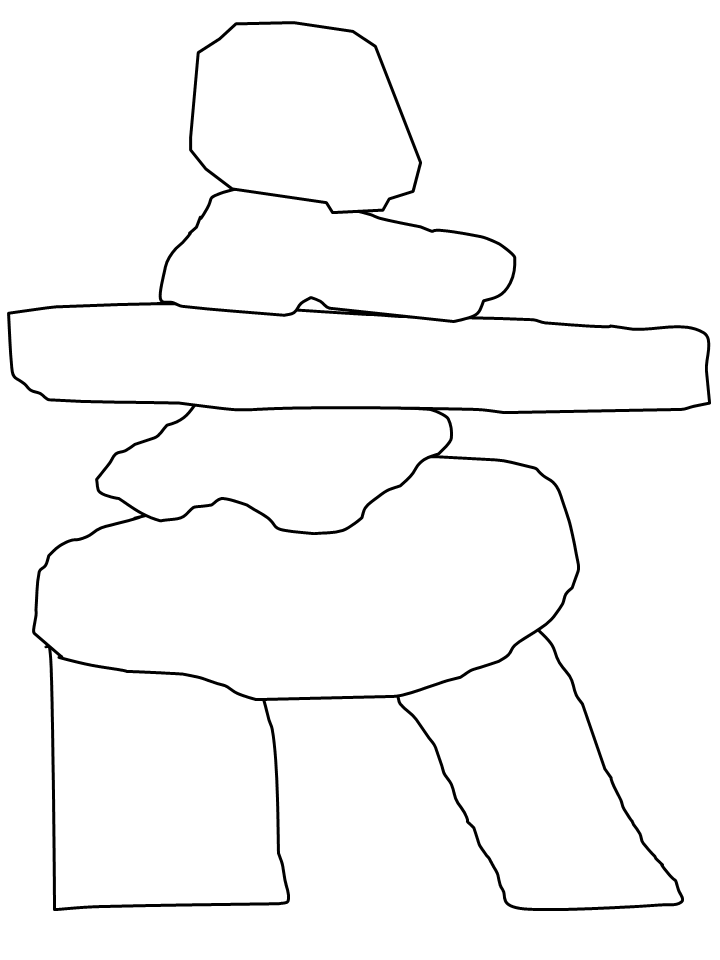 Inuit Inukshuk Countries Coloring Pages