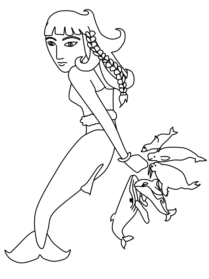 Inuit Sedna Countries Coloring Pages