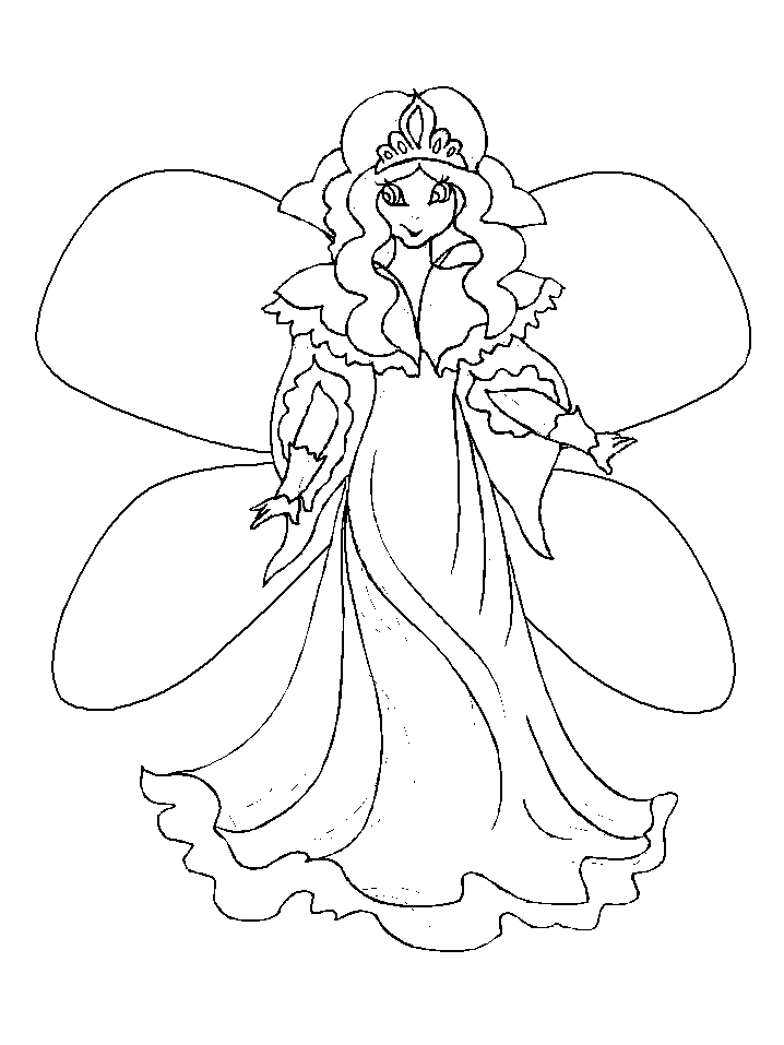 Irish fairy coloring page