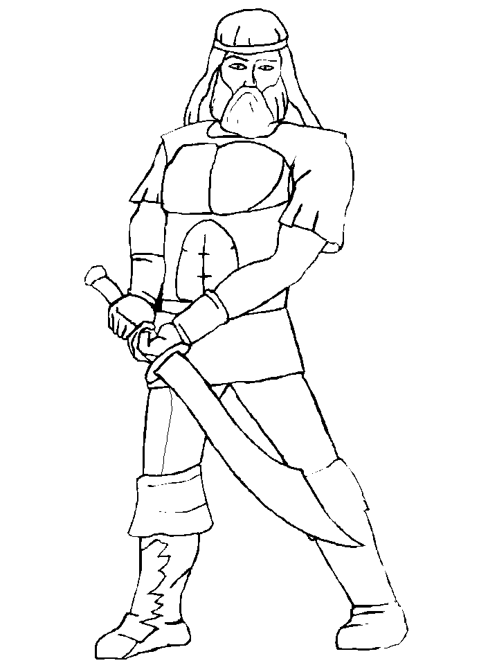 Irish Warrior coloring page