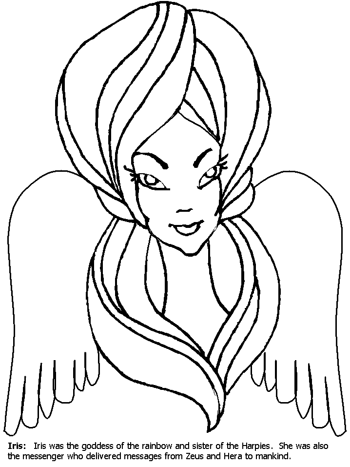 Iris Greek Coloring Pages
