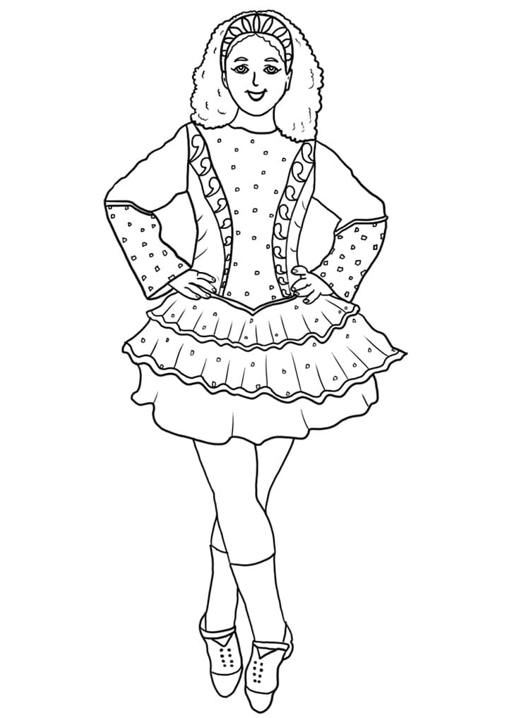 Irish Dance Coloring Page