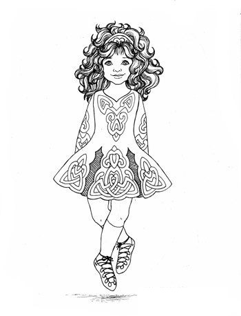 Irish Dancer Coloring Page