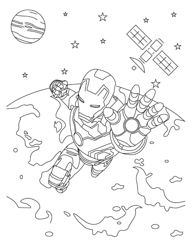 iron man water coloring pages