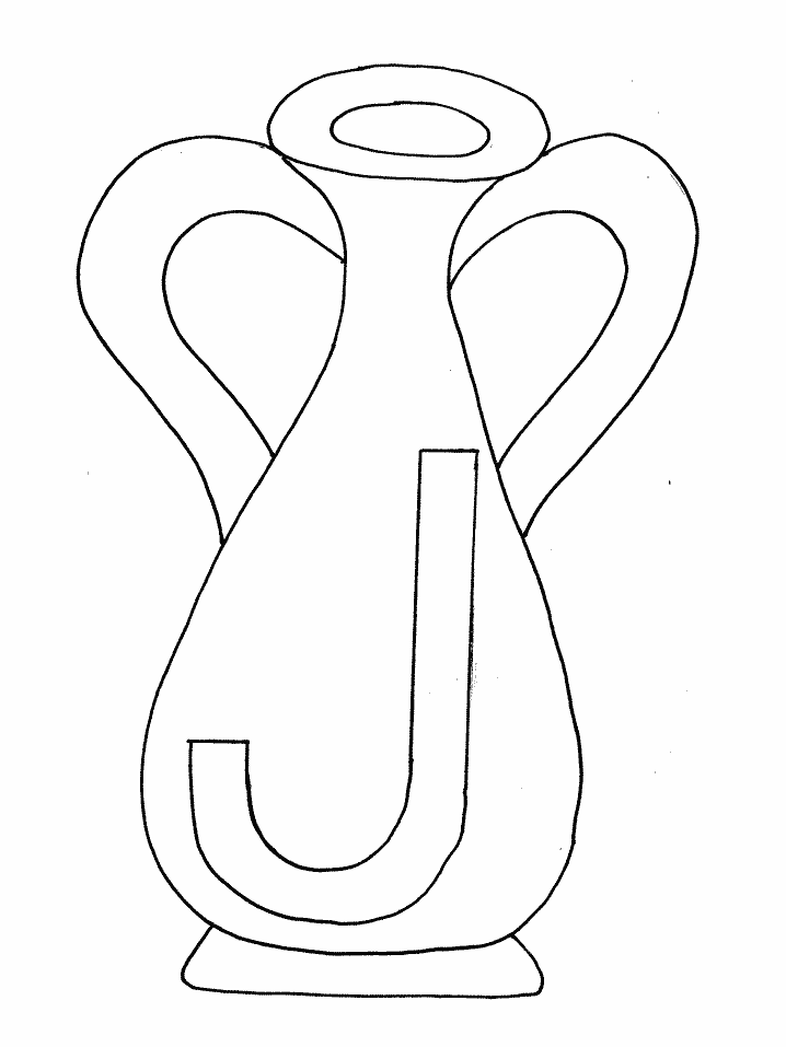 J Jar Alphabet Coloring Pages