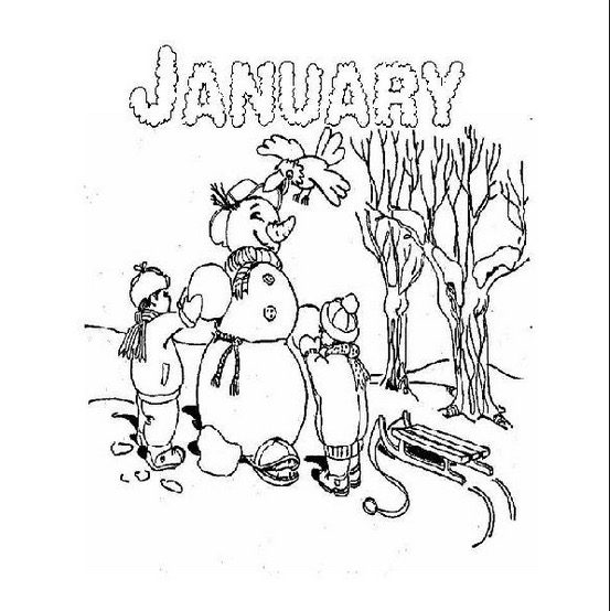 January Coloring Page coloring page & book for kids.