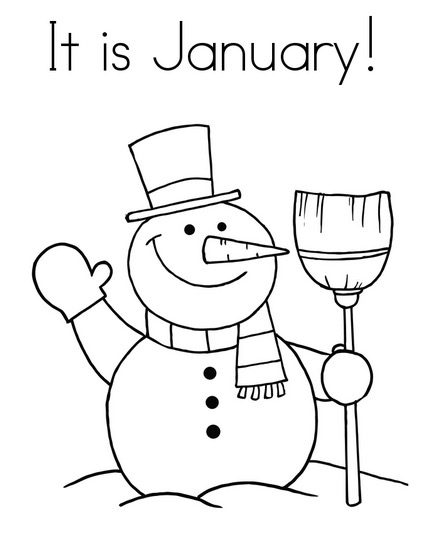 January Coloring Page