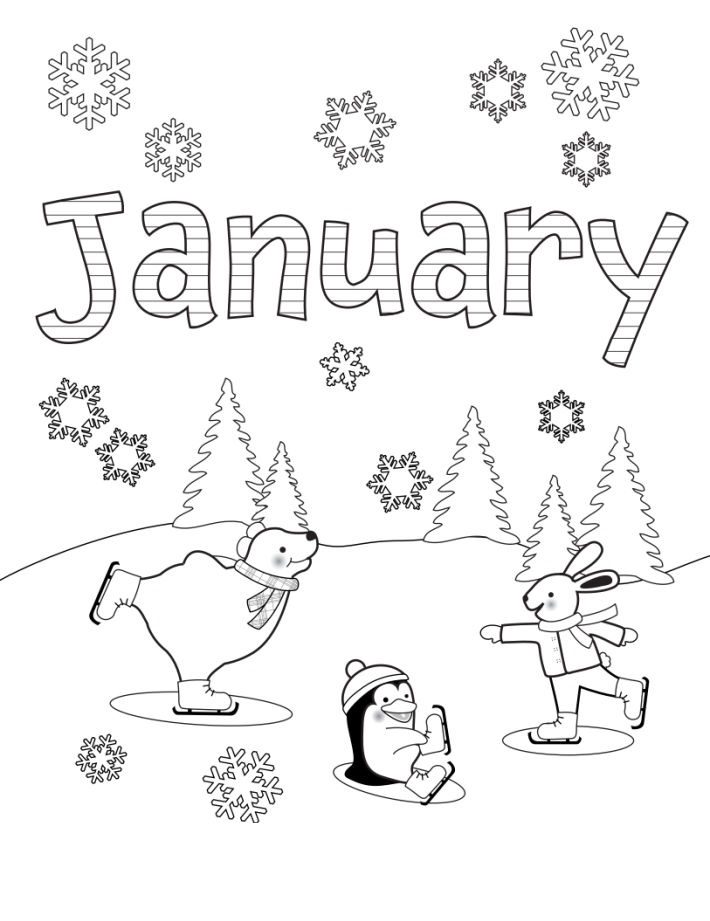 january winter coloring pages